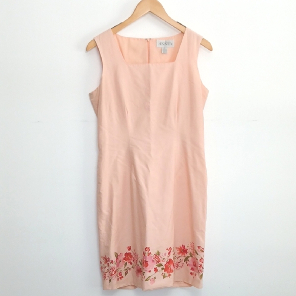 Elegant Peach Floral Dress
